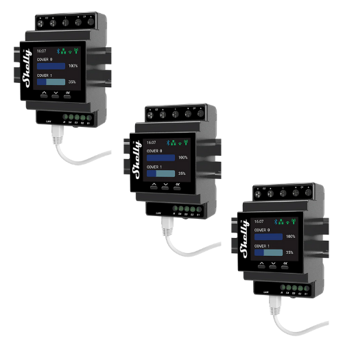 KIT Shelly Pro Dual Cover Shutter PM X3